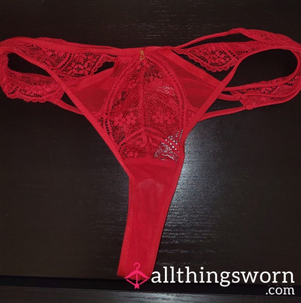 Worn This Red Lace Thong Today😏 Ready To Be Shipped🤤🤤