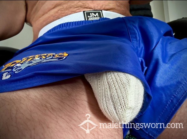 LEEDS RHINO RUGBY 🏉 LEAGUE SHORTS  SWEATED & PREc*m 💪🏽🍆🩳