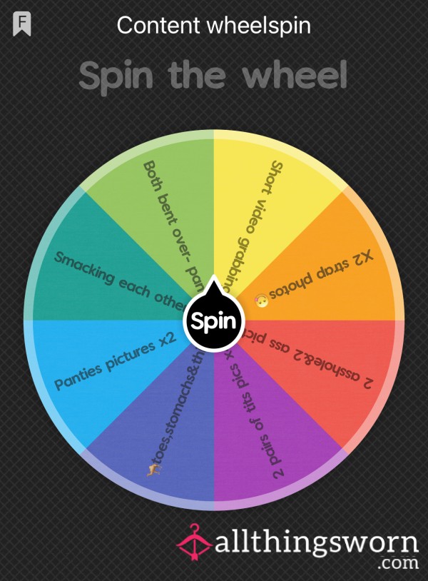 £10 A Spin😋 Content Wheel