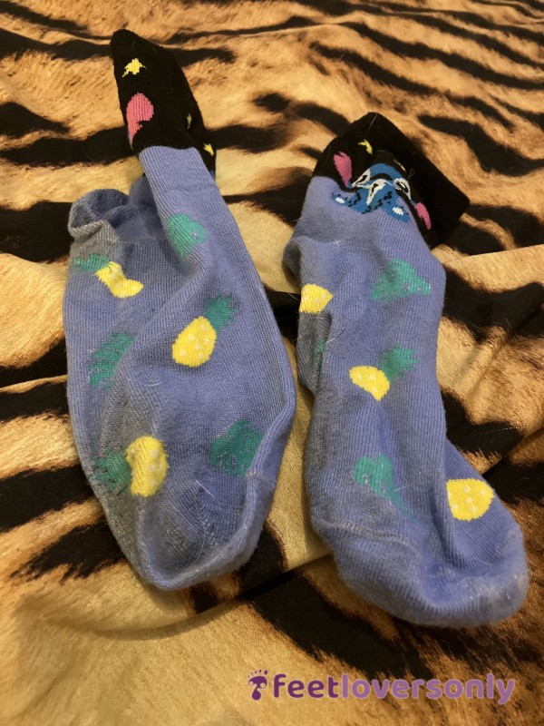 2 Days Old  St*tch (Disney) Worn Socks