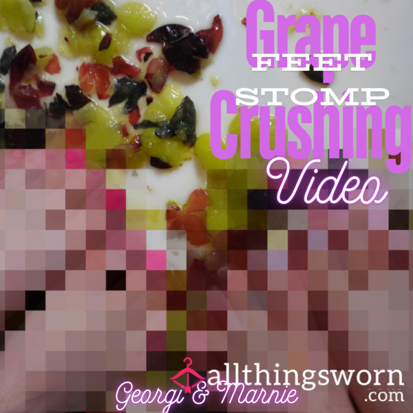 2 Girls | 4 Feet | Georgi + Marnie Feet Crushing And Stomping On Grapes Video | ASMR