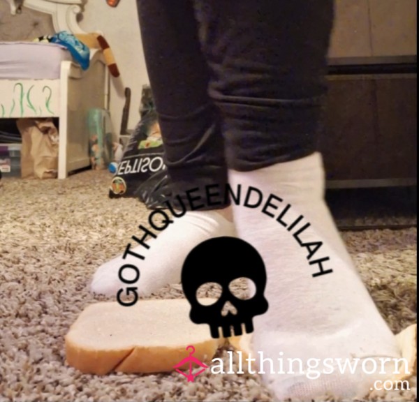 (2:00)Goth Queen Crushes Bread In Dirty Socks And Barefoot