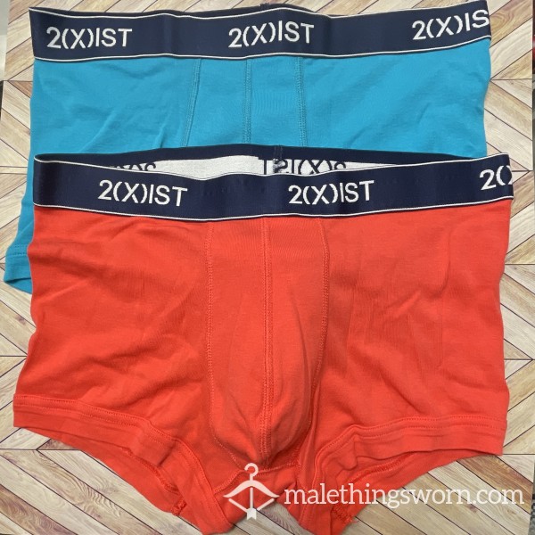 2(x)ist Cotton Trunk 2 Pack, Like New + Bonus Pair (Mystery Color!) Size Medium - Customizable