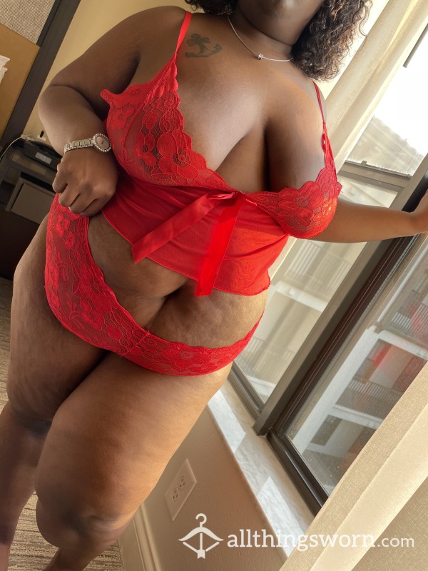 3XL Red Lace Two Piece Set ❤️