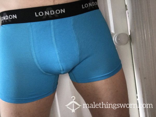 5 Day Wear Tight Fitting Blue London Boxer