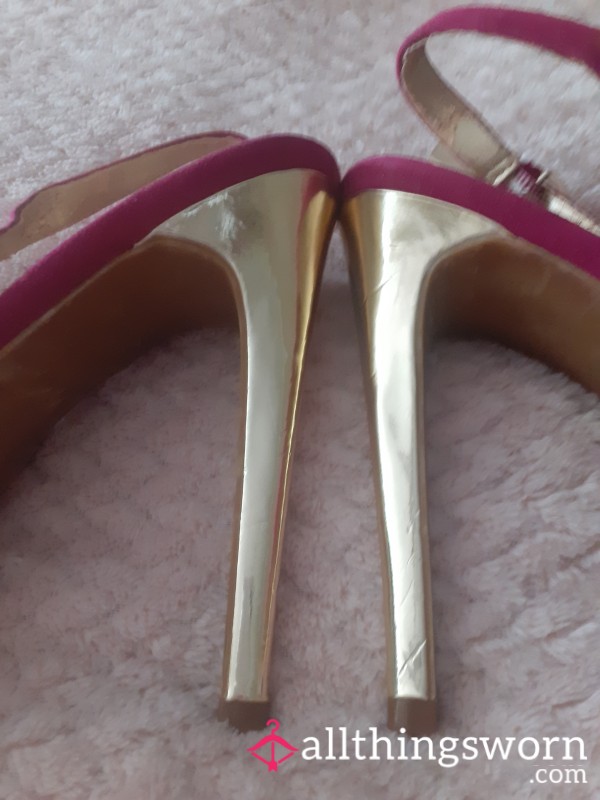 6 Ins Gold Ball Busting Heels X