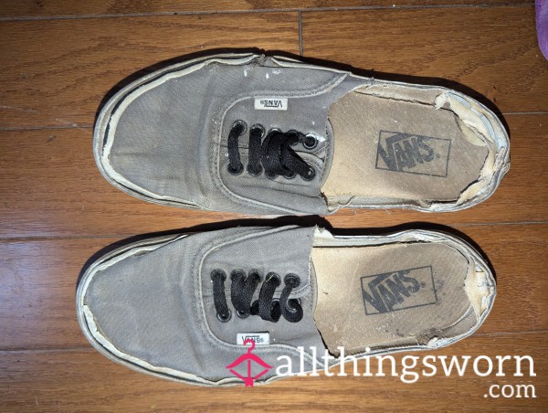 8 Year Old Vans (with Backs Cut Off)