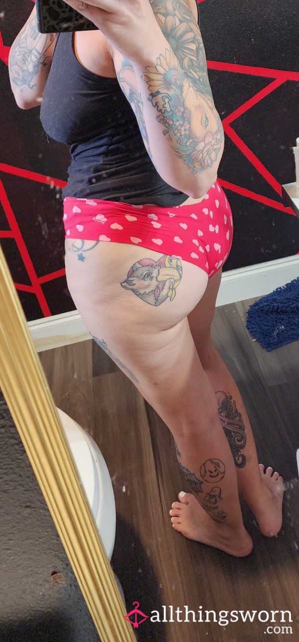 Red And Pink Hearts Panties