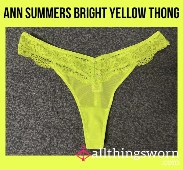 Ann Summers Bright Yellow Thong💛