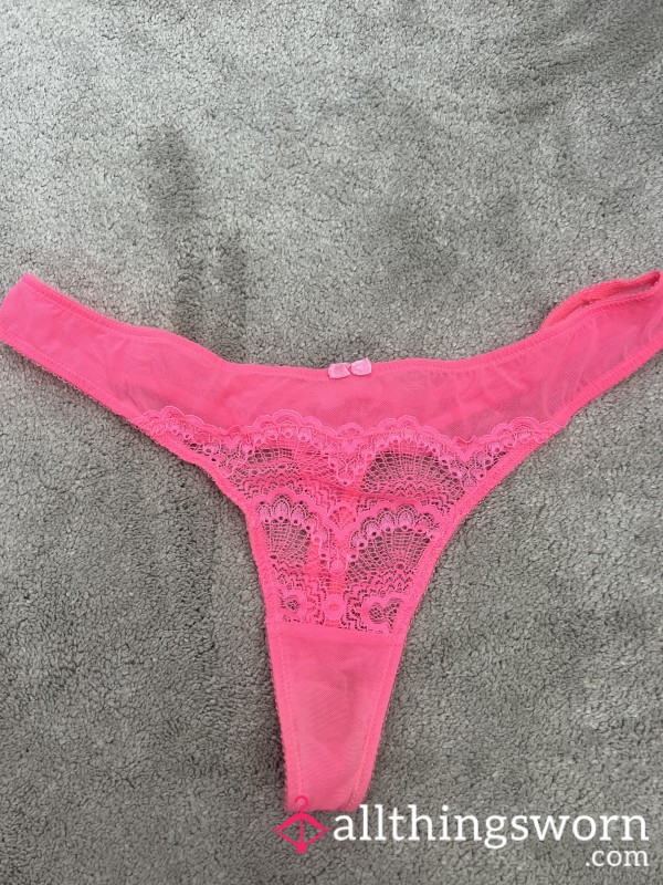 Ann Summers Hot Pink Lace Thong 🩷😉