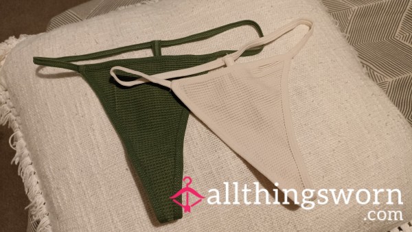 Army Green / Cream Sexy Thong Wear