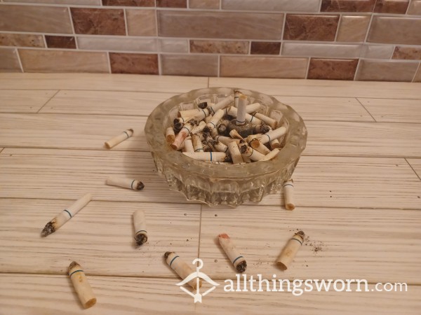 Ashtray Contents Cigarette Bu*ts