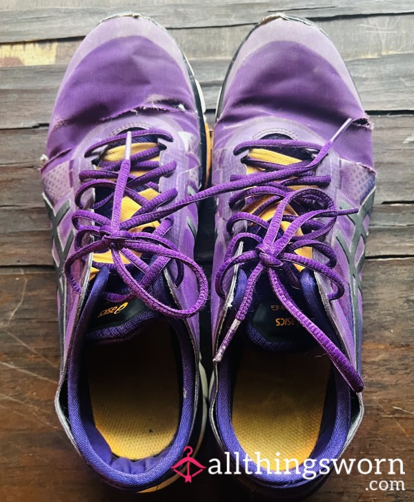 ASICS Running Shoes— Worn And Broke In- No Socks Ever !!