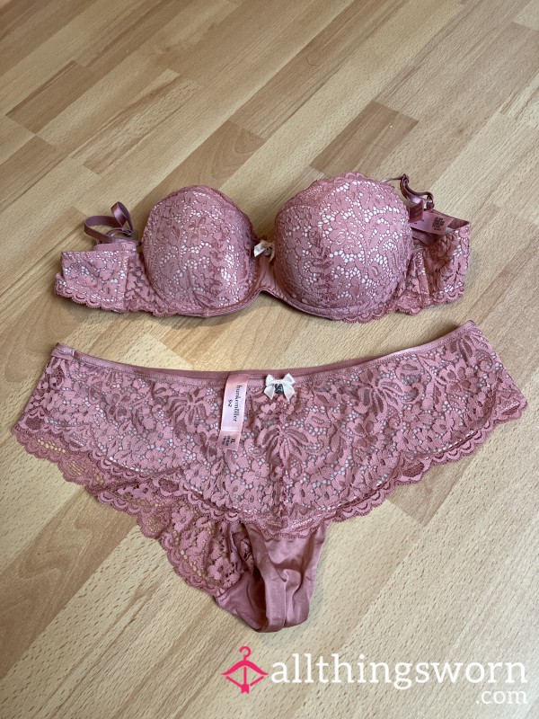 Atw101🌹 Hunkemöller Setje BH+Slip, Kleur Is Oud Rose