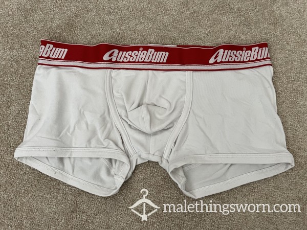 Aussieb*m White Boxers Medium