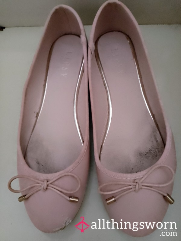 Ballet Flats. A Bit Dirty And A Bit Scuffed. Pink And Pretty.