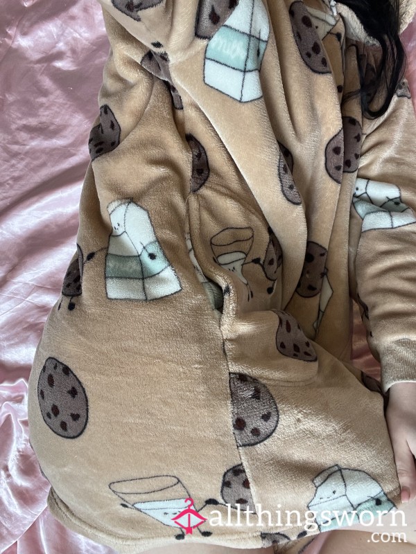 Beige Fluffy Dressing Gown Hoodie 🥵🤎