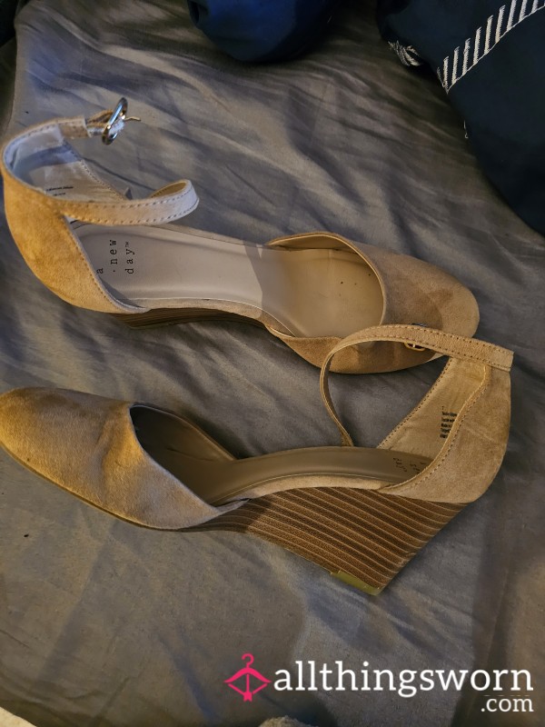 Beige Wedge Heals