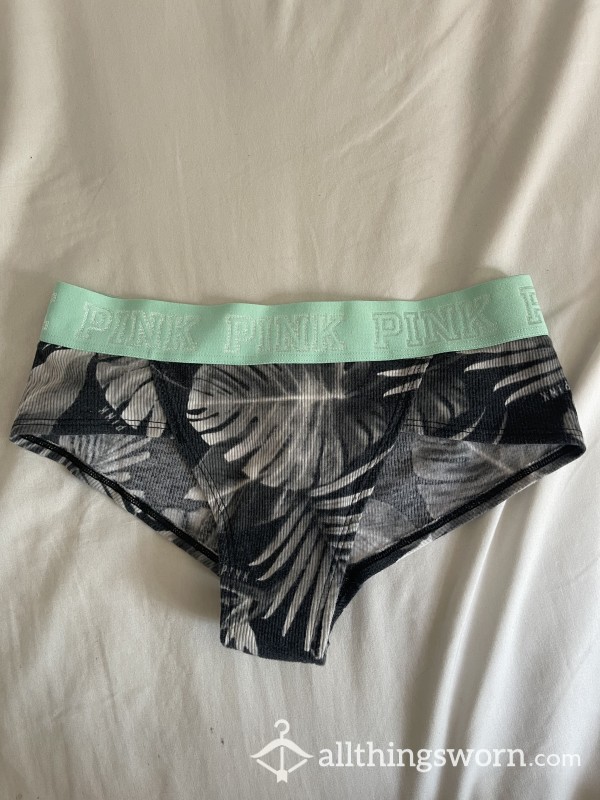 Bikini And Cheeky Style Victoria Secret Pink Panties- Teal And Printed