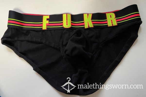 Black Andrew Christian FUKR Briefs Size XL (35-38 In / 89-96 Cm)