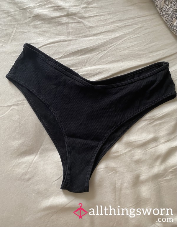 Black Cotton Knickers