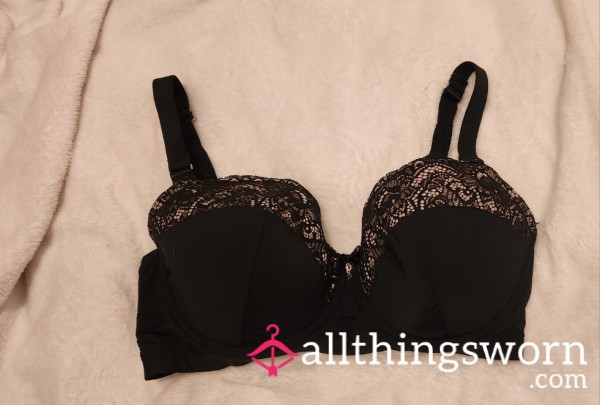 Black & Cream Bra And Panty Set