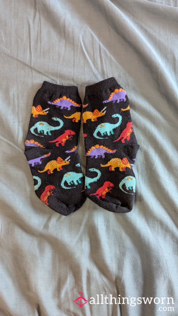 Black Dinosaur Socks