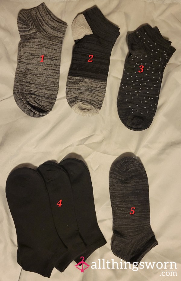 Black & Grey Ankle Socks