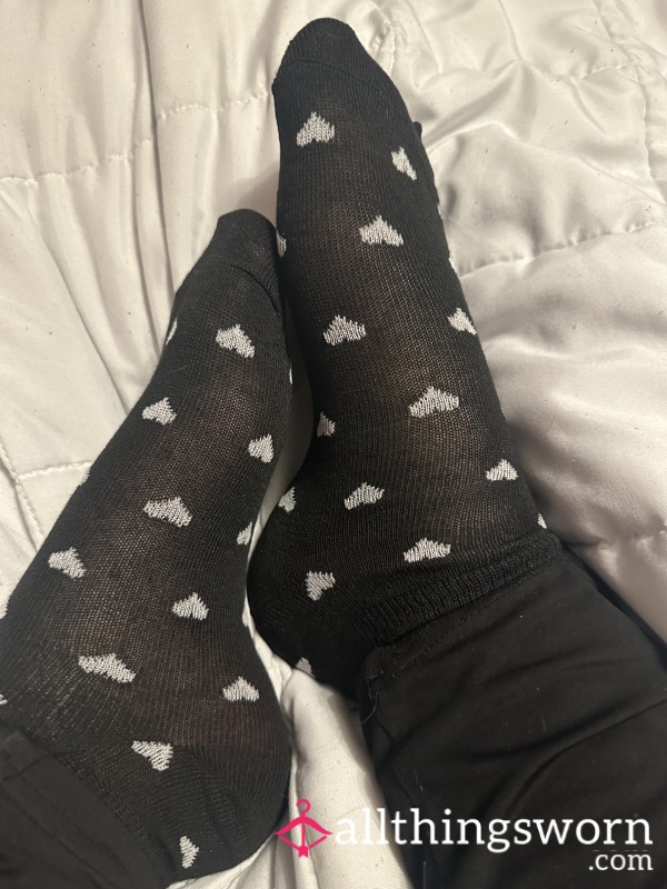 Black Heart Socks (goth Girl)