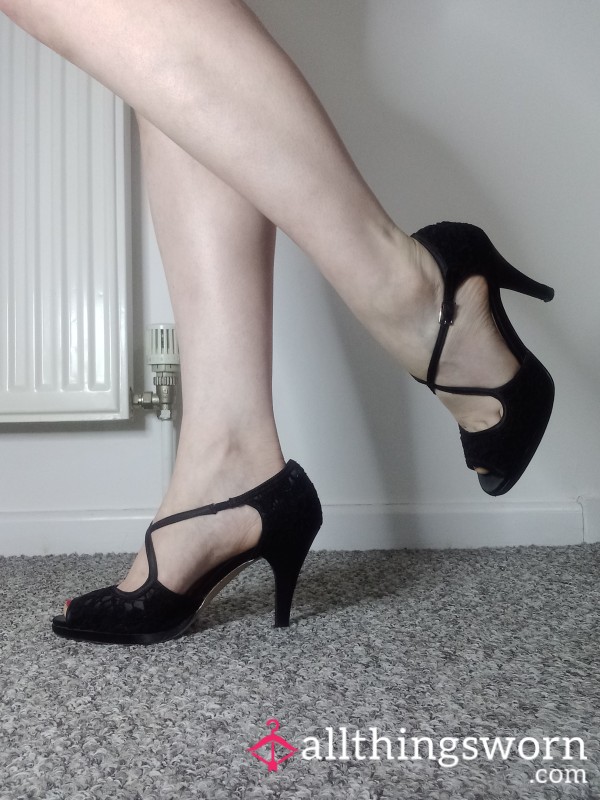 Black Heels Open Toe