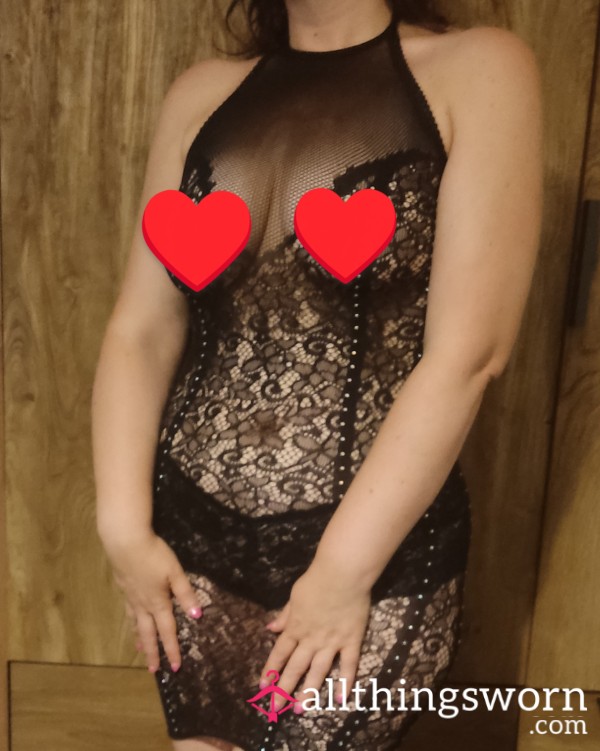 Black Lace Lingerie Dress