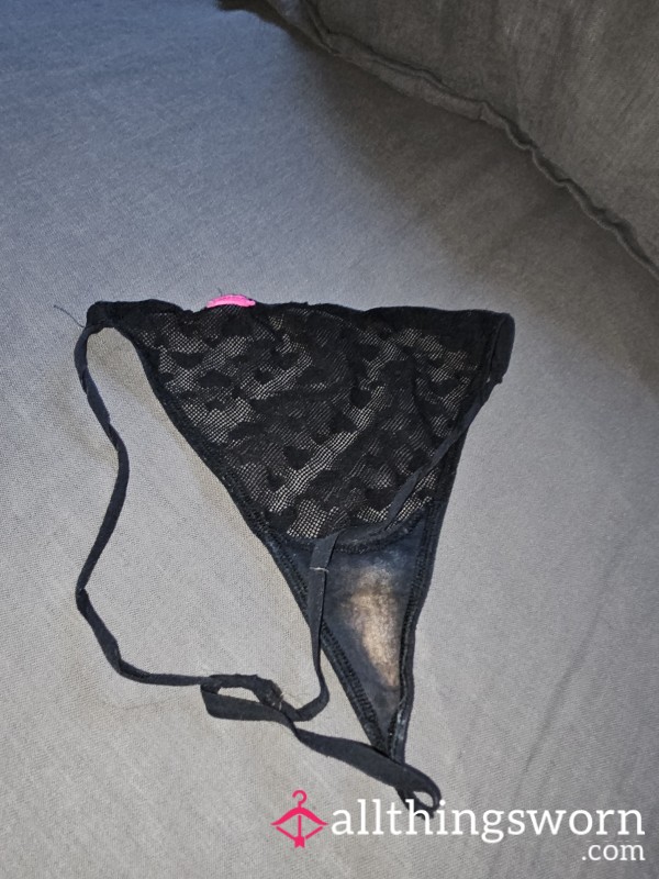 Black Lace Well Worn Gstring