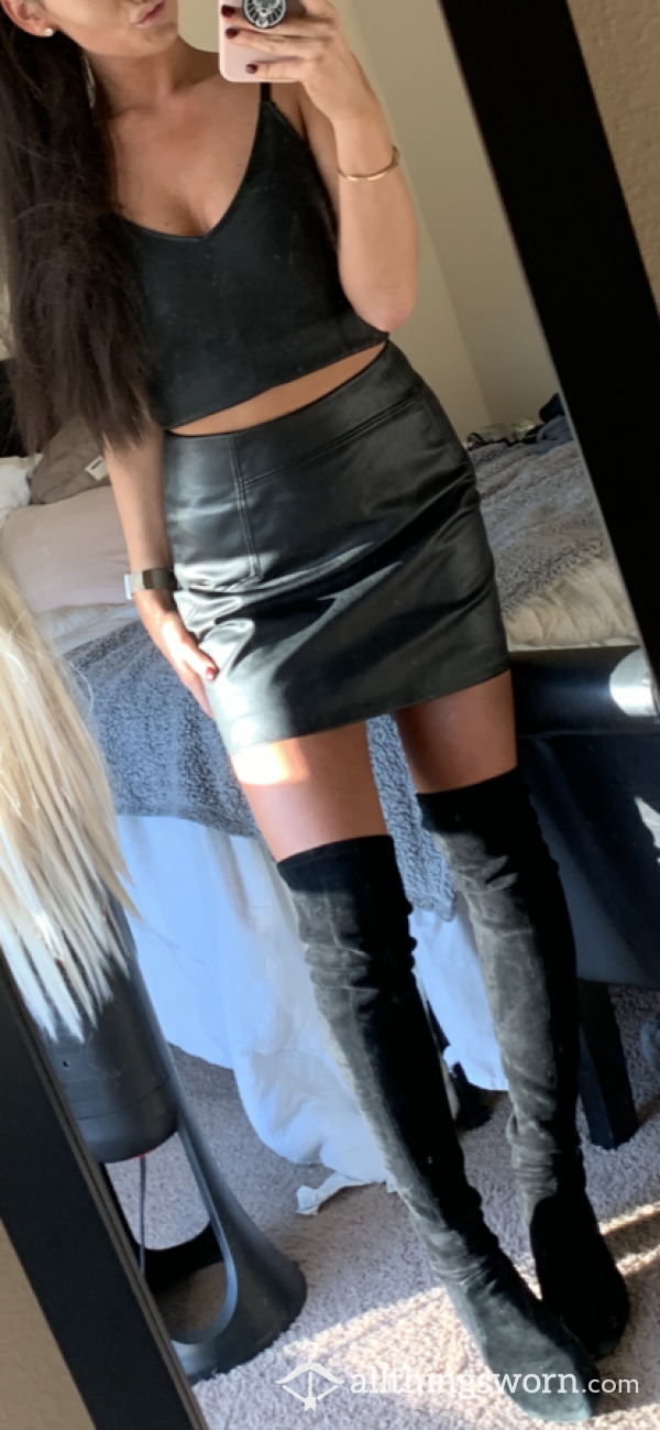 Black Leather Skirt