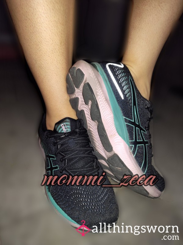 Black, Pink, Green Sneakers | Daily Shoes | Size 8