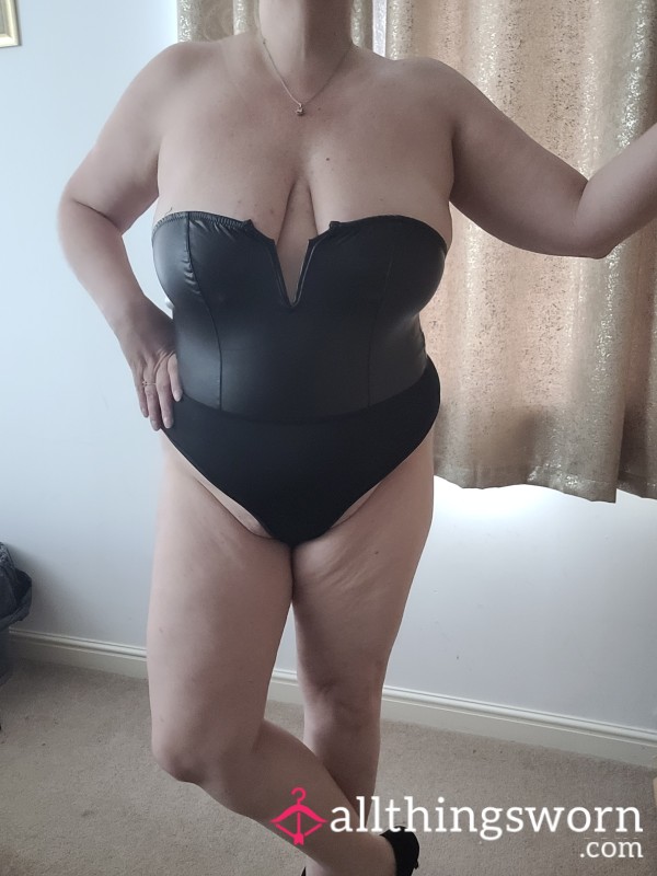 Black Pvc Bodysuit