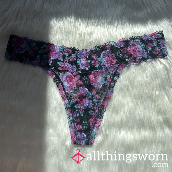 Black Rose Posey Lace Thong