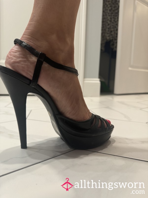 Black S**y High Heels That Can Make You Feel So S**y Or Can Also Stomp On Your Heart.