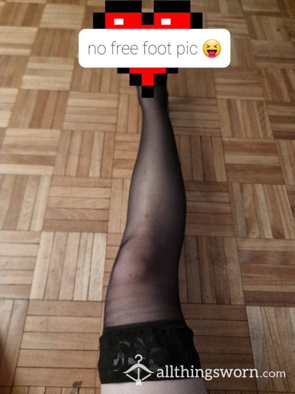 Black Thigh High Tights