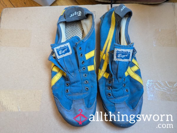 Blue And Yellow Onitsuka Tiger Slip-ons