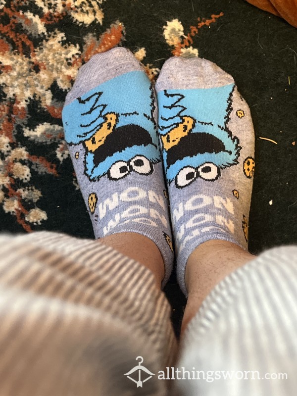 🇺🇸 Blue Ankle Socks With Cookie Monster