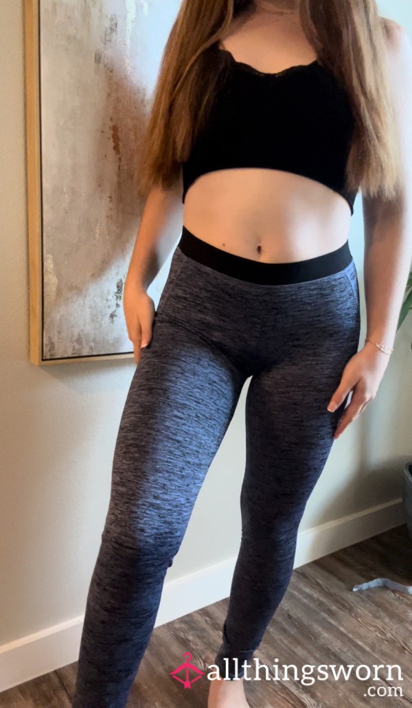 Blue & Black Leggings