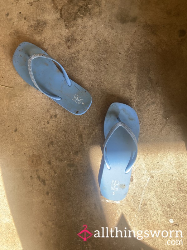 Blue Flip Flops