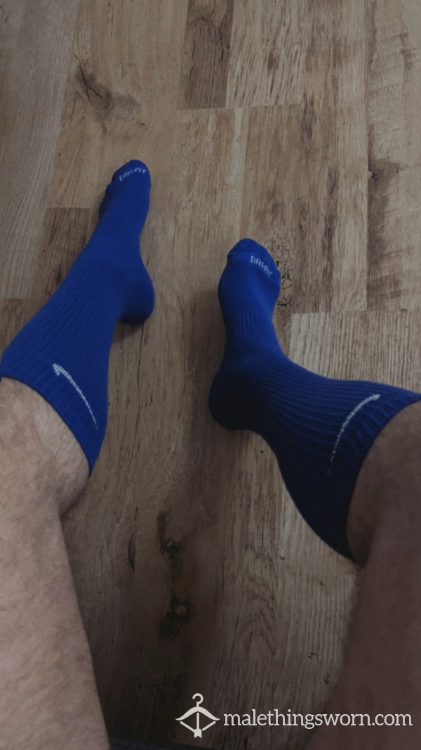 Blue Nike Worn Gym Socks