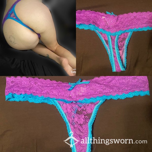 Blue & Purple Jessica Simpson Thongs