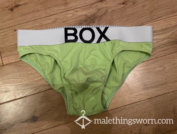 BOX Menswear Tight Fitting Neon Green Briefs (XS) Ready To Be Customised For You!