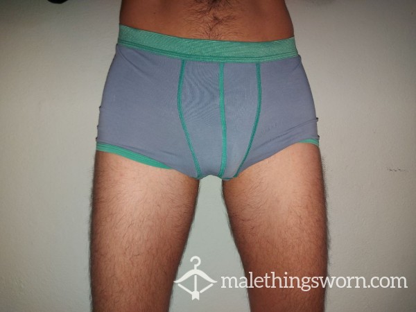 Boxer Slip Panty Undie Da Uomo Men Blue Green Used