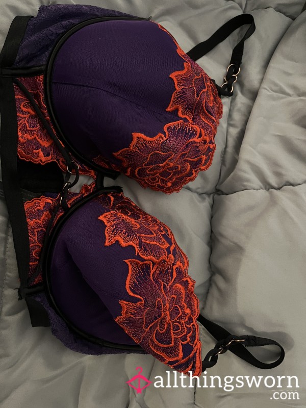 Bright Cor*l And Purple Bra