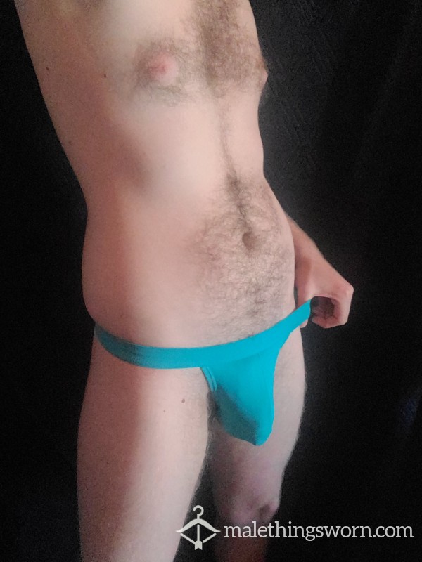 Bright Sweaty Turquoise Thong