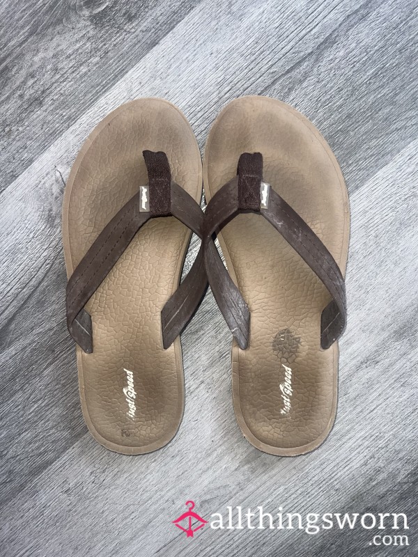 Brown Flip Flops