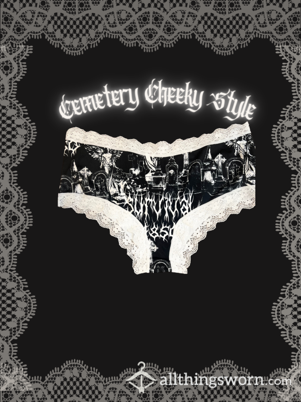 Cemetery Goth Style Cheeky Panties